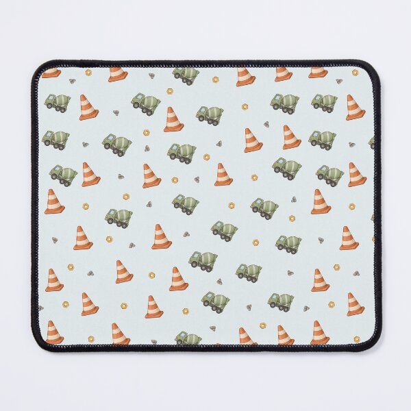 Item preview, Little Mixer Fleet – Concrete Mixers and Traffic Cones Pattern designed and sold by penny+florence.