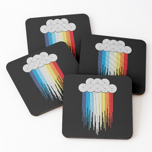 Item preview, Retro Cloud Colorful Rain Geometric Art designed and sold by bezaperina.