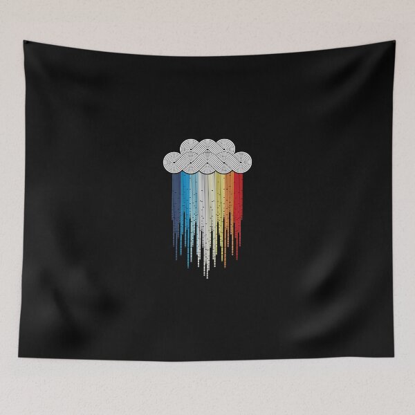 Item preview, Retro Cloud Colorful Rain Geometric Art designed and sold by bezaperina.