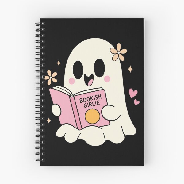 Item preview, Bookish Girlie Ghost Pink Cartoon Graphic for Book Lovers designed and sold by bernicepgossc.