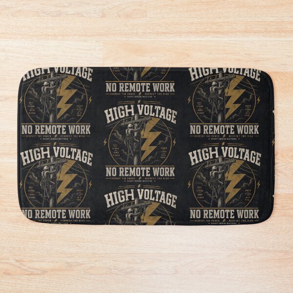 Item preview, High Voltage No Remote Work Lineman Shirt designed and sold by StudioBilly3000.