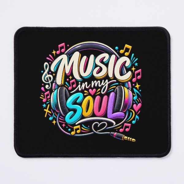 Item preview, Music in My Soul – Colorful Headphones Music Lover Design designed and sold by RJACreative.
