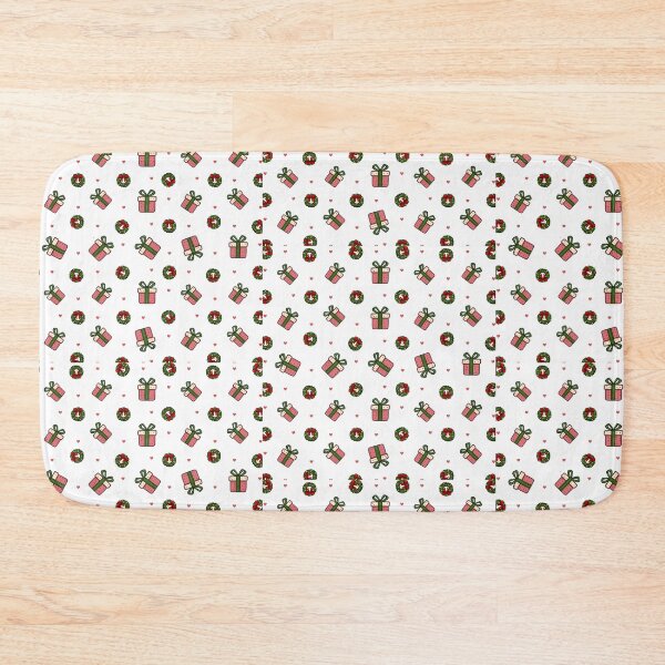 Item preview, Cute Christmas Seamless Pattern with Gift Boxes, Wreaths and Hearts designed and sold by Manyart13031992.