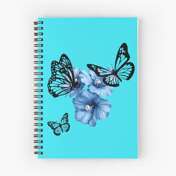Item preview, Butterflies And Blue Flowers with Teal Background designed and sold by Everlumias.