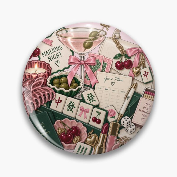 Item preview, Mahjong Night Essentials – Girly Game Night Aesthetic designed and sold by SnugbugStudios.