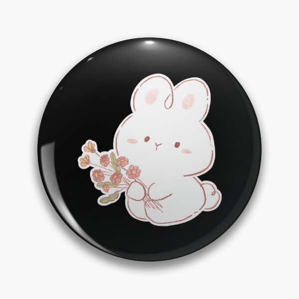 Item preview, Cute Easter Bunny With Flower Bouquet designed and sold by CosmosUK.
