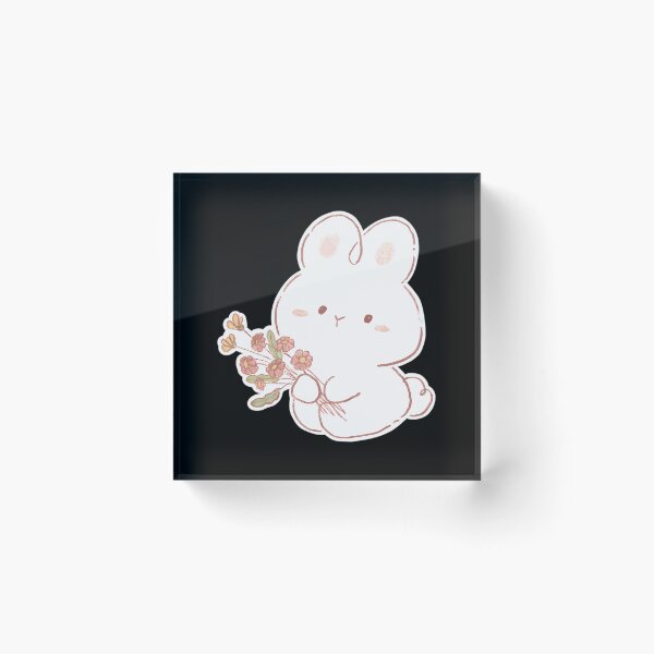 Item preview, Cute Easter Bunny With Flower Bouquet designed and sold by CosmosUK.