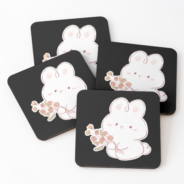 Item preview, Cute Easter Bunny With Flower Bouquet designed and sold by CosmosUK.