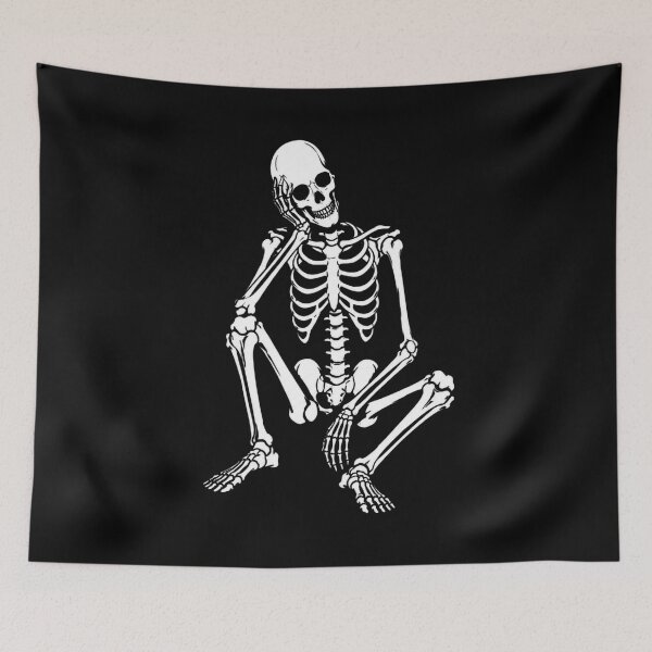 Item preview, Skeleton White Line Art designed and sold by bernicepgossc.