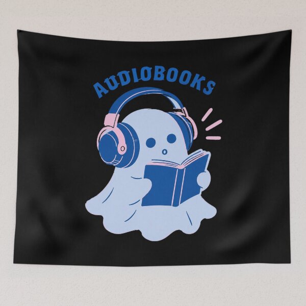Item preview, Audiobooooks Cute Ghost for Book Lovers designed and sold by Biancadann.