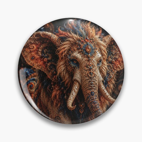 Item preview, Ornate Fantasy Elephant Creature with Jewels and Textured Details designed and sold by KingsArtworx 2.