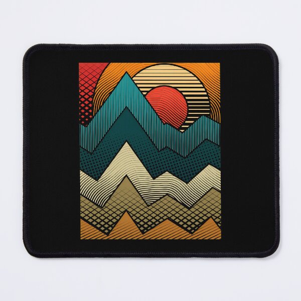 Item preview, Retro Geometric Mountain Sunset Design designed and sold by andrasmar.