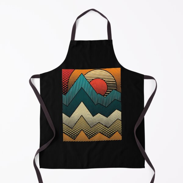 Item preview, Retro Geometric Mountain Sunset Design designed and sold by andrasmar.