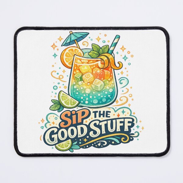 Item preview, Sip the Good Stuff Citrus Drink Summer Cocktail Mocktail Retro Art designed and sold by inkoutninja.