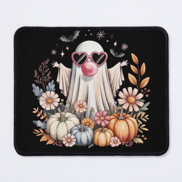 Item preview, Cute Ghost Halloween Pink Heart Sunglasses, Pumpkins and Autumn Flowers designed and sold by Zizo-DR44.
