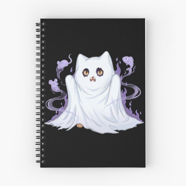 Item preview, Spooky Ghost Cat Scare Squad – Haunted Cat with Mouse & Fish Spirits designed and sold by MoqunaDesign.