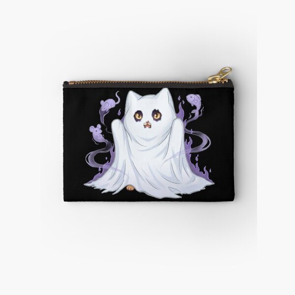 Item preview, Spooky Ghost Cat Scare Squad – Haunted Cat with Mouse & Fish Spirits designed and sold by MoqunaDesign.