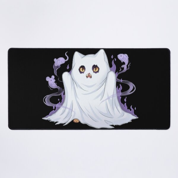 Item preview, Spooky Ghost Cat Scare Squad – Haunted Cat with Mouse & Fish Spirits designed and sold by MoqunaDesign.