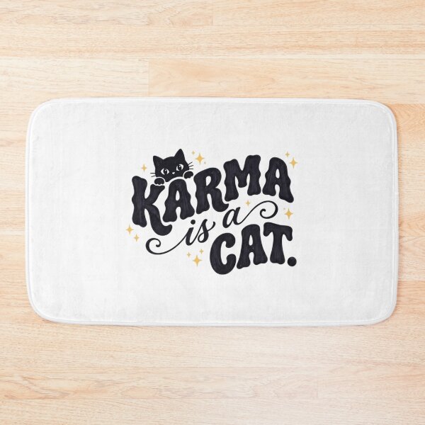 Item preview, Karma Is Cat Cute Doodle - Stickers Phone Cases designed and sold by mariyafindleys.