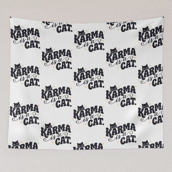 Item preview, Karma Is Cat Cute Doodle - Stickers Phone Cases designed and sold by mariyafindleys.