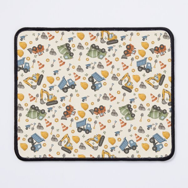 Item preview,  Busy Building Site – Pastel Construction Trucks and Diggers Pattern designed and sold by penny+florence.