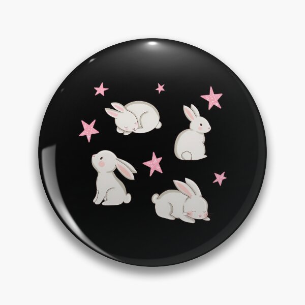 Item preview, White Rabbits And Pink Sparky Stars designed and sold by CosmosUK.