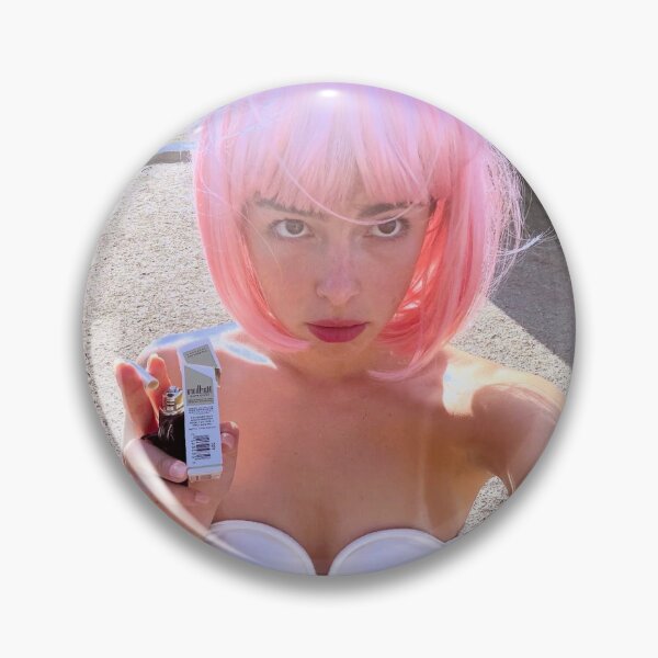 Item preview, addison rae aesthetic tumblr picture pink bob wig selfie portrait designed and sold by RhoDesigns777.