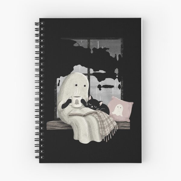 Item preview, Ghost Cat Cozy Halloween designed and sold by BostickirisArts.