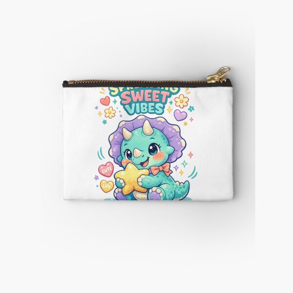Item preview, Spreading Sweet Vibes Cute Triceratops Dinosaur Kawaii Positive Art designed and sold by inkoutninja.