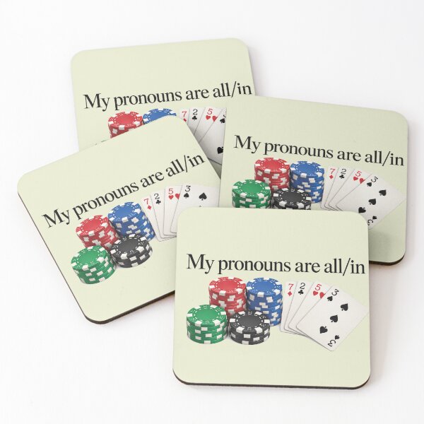 Item preview, My Pronouns Are All In Funny Poker Meme Sarcastic Gambling Gag Retro Poker designed and sold by modoodles357.