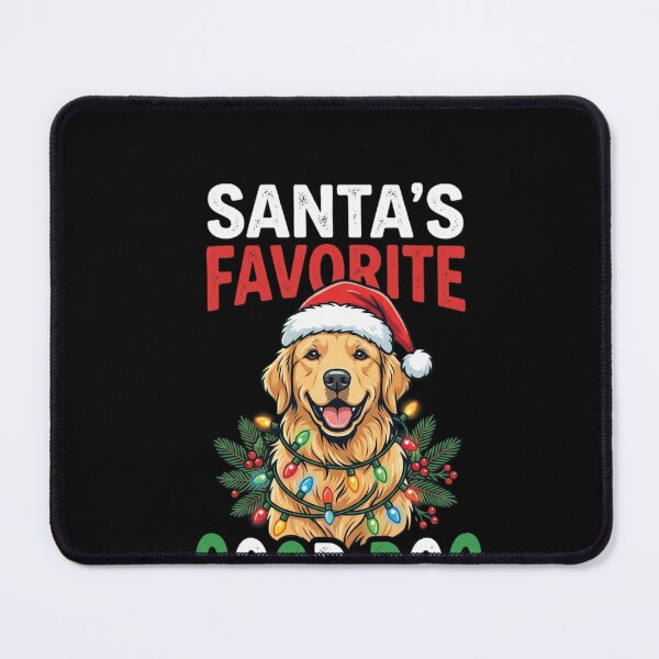 Item preview, Santa's Favorite Good Dog Golden Retriever Christmas Santa Hat String Lights Holiday Gift Design designed and sold by 519xdesign.
