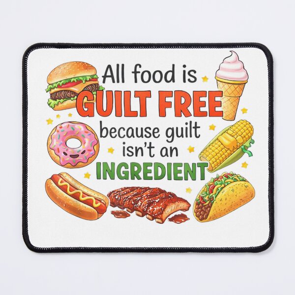Item preview, All Food is Guilt Free Funny Summer Foods Lover T-Shirt designed and sold by Model-Yoys.