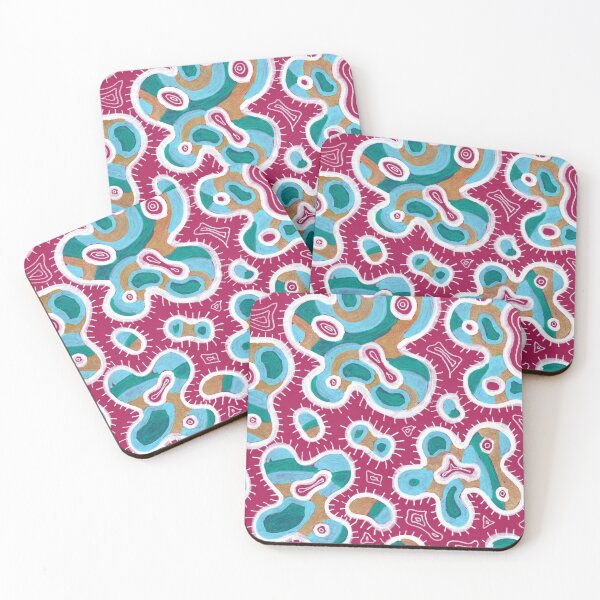 Item preview, Abstract Organic Cells Pattern – Grape & Green designed and sold by Fani*.