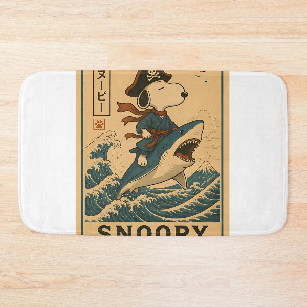 Item preview, Snoopy Riding Shark  Japanese Style  designed and sold by SkySnugs.
