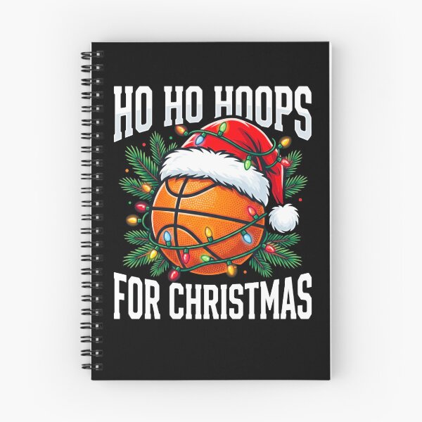 Item preview, Hoops For Christmas Funny Basketball Santa Hat String Lights Holiday Gift Design designed and sold by 519xdesign.