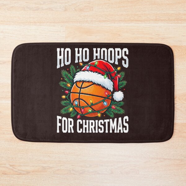 Item preview, Hoops For Christmas Funny Basketball Santa Hat String Lights Holiday Gift Design designed and sold by 519xdesign.