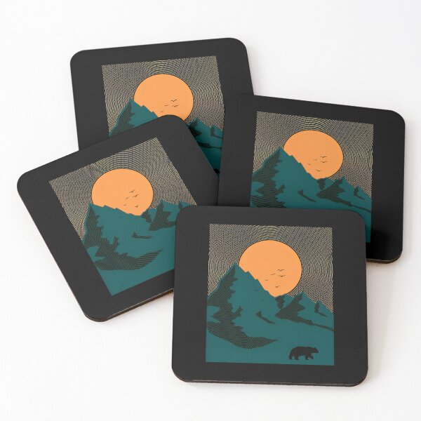 Item preview, Retro Mountain Bear Sunset Graphic designed and sold by lamercarv.