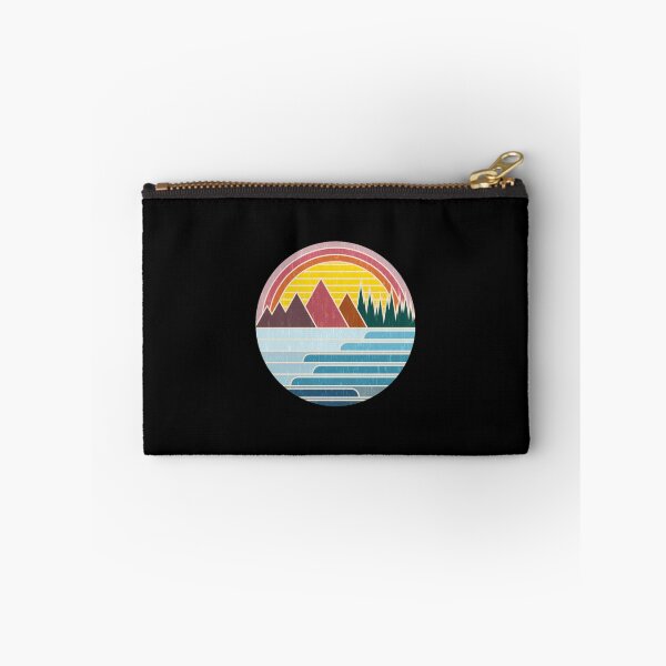 Item preview, Retro Mountain Lake Rainbow Sunset Circle Design designed and sold by lasopent.