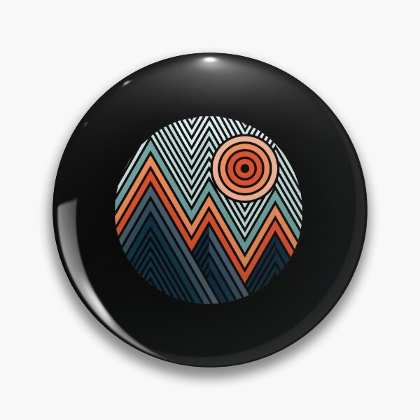 Item preview, Geometric Mountain Sun Abstract Art designed and sold by lamercarv.