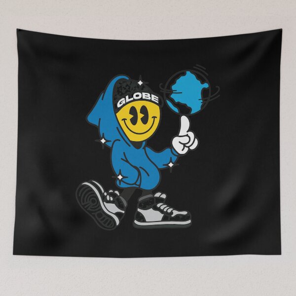 Item preview, Smiley Globe Spinner Street Kid designed and sold by CARLOSWILLA.