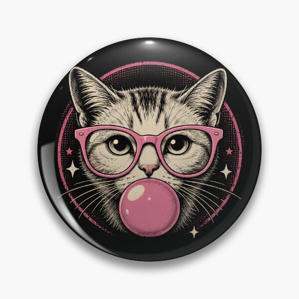 Item preview, Cool Cat Lady Bubblegum Retro Cat Lover designed and sold by gordonbwyashop.