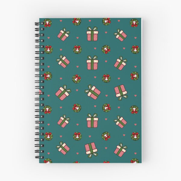 Item preview, Cute Christmas Seamless Pattern with Gift Boxes, Wreaths and Hearts designed and sold by Manyart13031992.