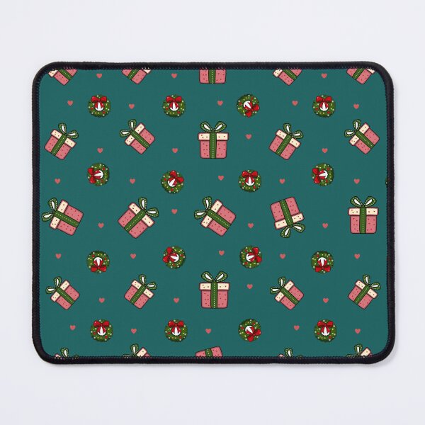 Item preview, Cute Christmas Seamless Pattern with Gift Boxes, Wreaths and Hearts designed and sold by Manyart13031992.