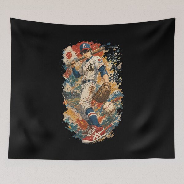 Item preview, Japanese Anime Baseball Player Splatter Art designed and sold by TERESTERKE.