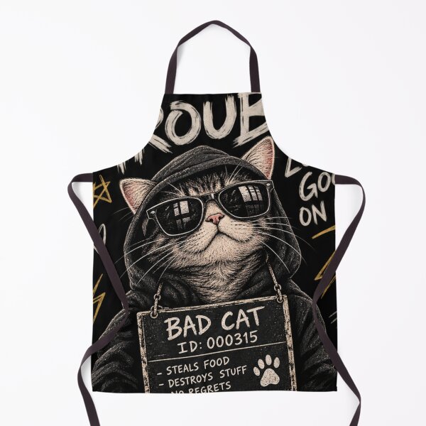 Item preview, Trouble Looks Good On Me - Bad Cat Mugshot Streetwear designed and sold by GenZFashion000.