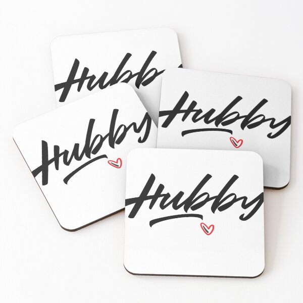 Item preview, Hubby Script Typography with Red Heart – Cute Husband Gift & Groom Anniversary designed and sold by oneTWE12VE.
