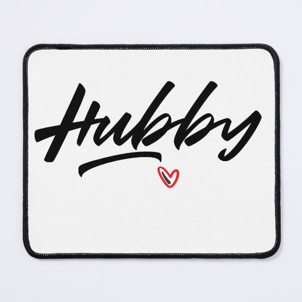 Item preview, Hubby Script Typography with Red Heart – Cute Husband Gift & Groom Anniversary designed and sold by oneTWE12VE.
