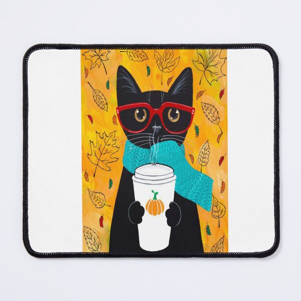 Item preview, Autumn Pumpkin Coffee Cat designed and sold by MarcusLyle.