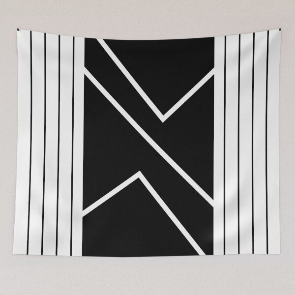 Item preview, Chevron Slice Black on White - Abstract Art designed and sold by Sheldon Stewart.