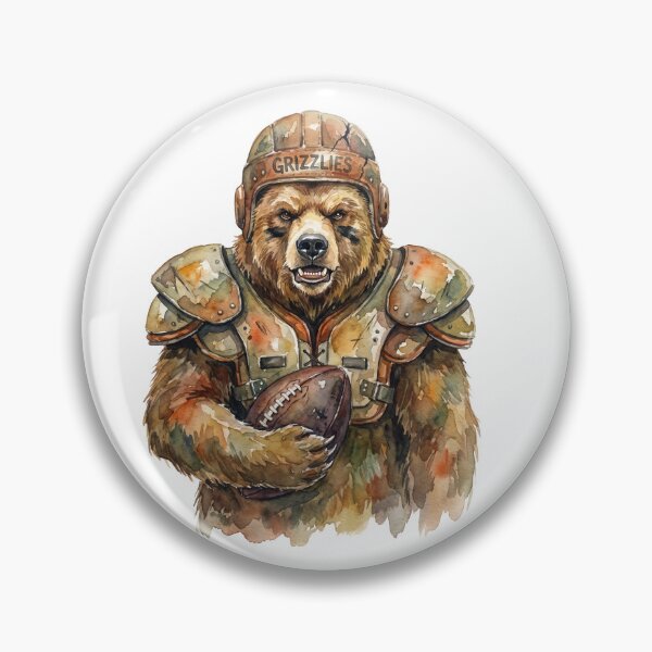 Item preview, Grizzlies Football Bear designed and sold by Roy & Tiffany.